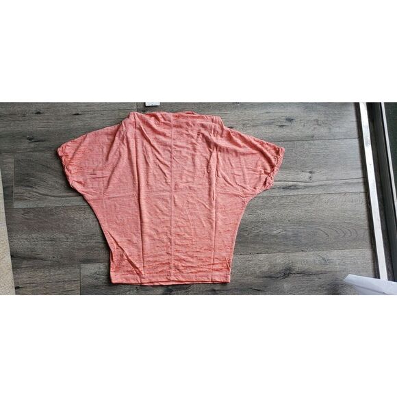 FREE PEOPLE WE THE FREE RED LOTUS ASTRID BURN OUT TEE SHIRT SIZE XTRA SMALL - Picture 8 of 10